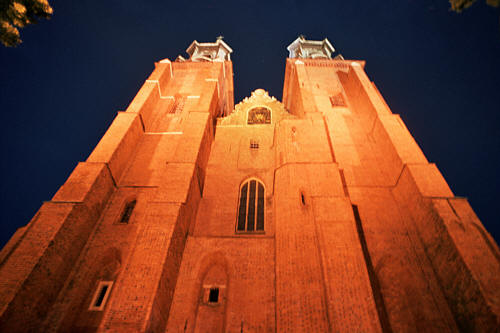 Katedra Gnieźnieńska   w nocy