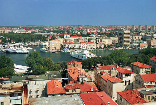 Widok z wieży katedry św. Anastazji na Zadar