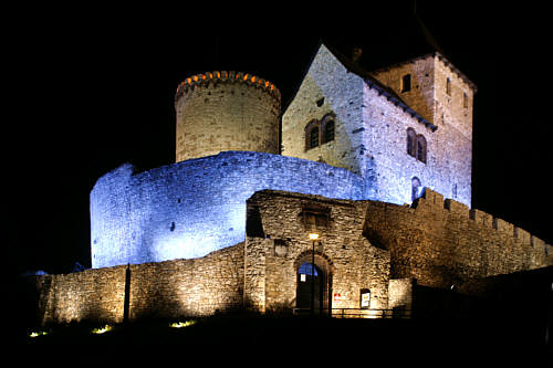 Zamek Kazimierza Wielkiego nocą