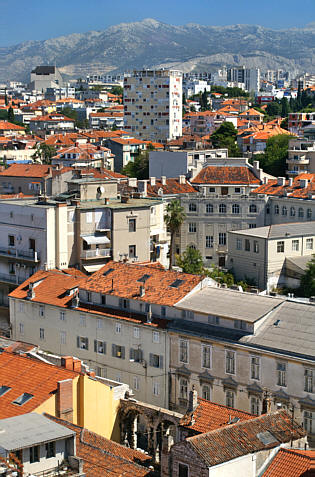 Widok z wieży na Split