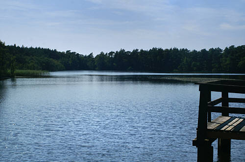 Jezioro Dołgie Małe w Słowińskim Parku Narodowym 