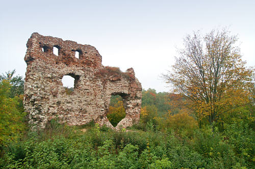 Ruiny zamku na górze z XIV wieku