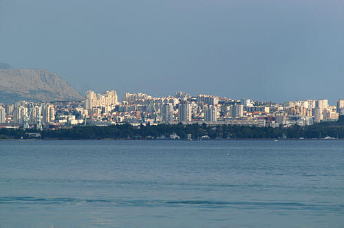 Kaśtel Kambelovac -  widok na Split