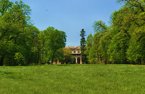 Pałac otacza zabytkowy park